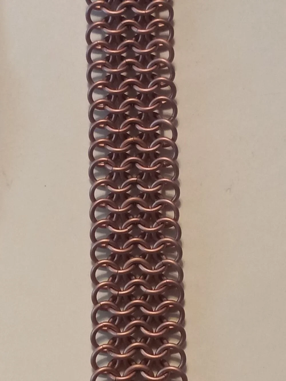 Light pink chain mail bracelet